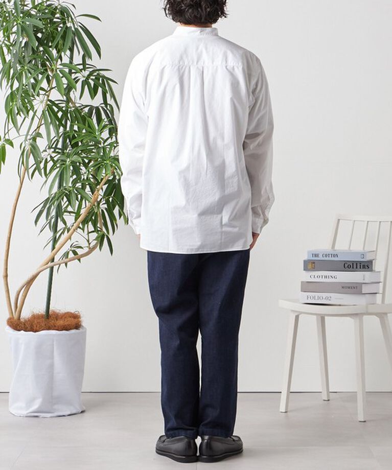 SHIPS any「SHIPS any: ストライプ / ソリッド リラックス バンドカラー シャツ 25SS◇」|シャツ・ブラウス|