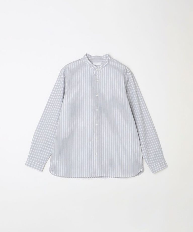 SHIPS any「SHIPS any: ストライプ / ソリッド リラックス バンドカラー シャツ 25SS◇」|シャツ・ブラウス|