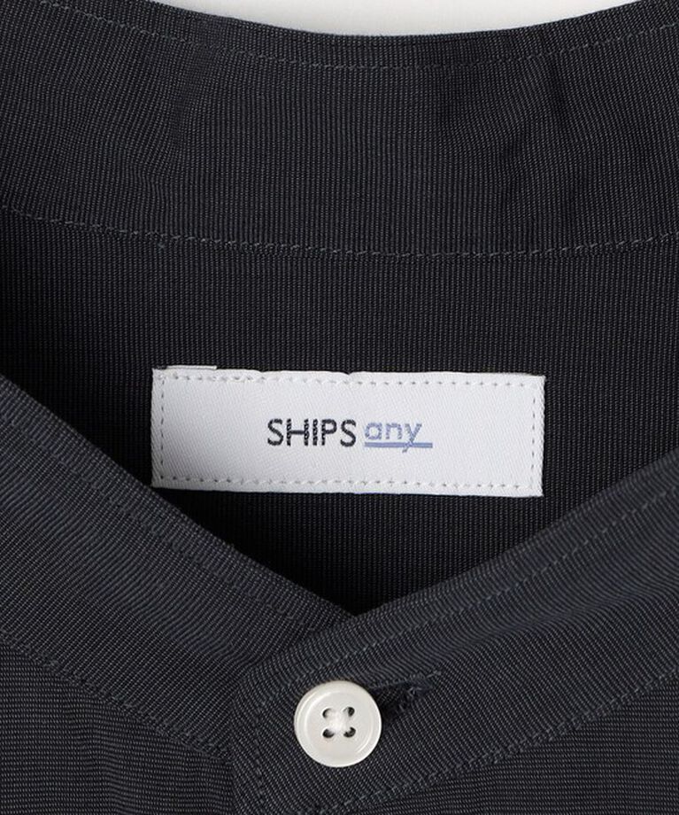 SHIPS any「SHIPS any: ストライプ / ソリッド リラックス バンドカラー シャツ 25SS◇」|シャツ・ブラウス|