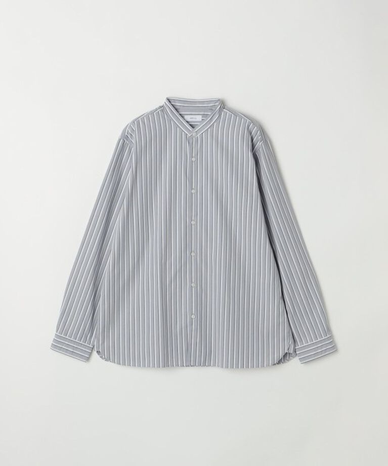 SHIPS any「SHIPS any: ストライプ / ソリッド リラックス バンドカラー シャツ 25SS◇」|シャツ・ブラウス|