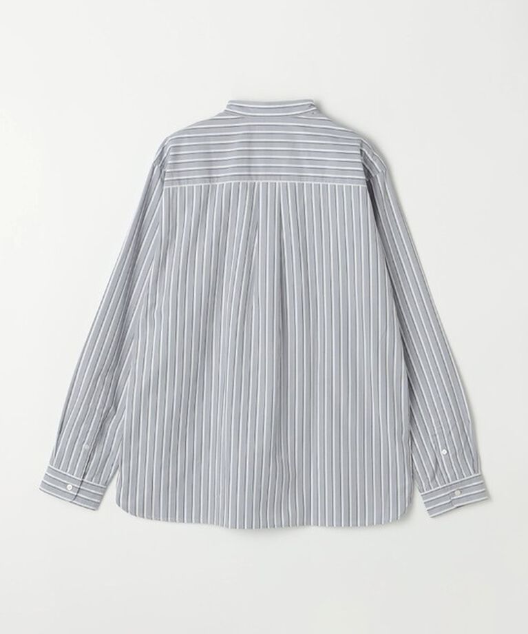 SHIPS any「SHIPS any: ストライプ / ソリッド リラックス バンドカラー シャツ 25SS◇」|シャツ・ブラウス|