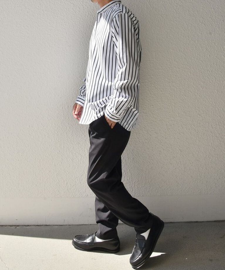 SHIPS any「SHIPS any: ストライプ / ソリッド リラックス バンドカラー シャツ 25SS◇」|シャツ・ブラウス|