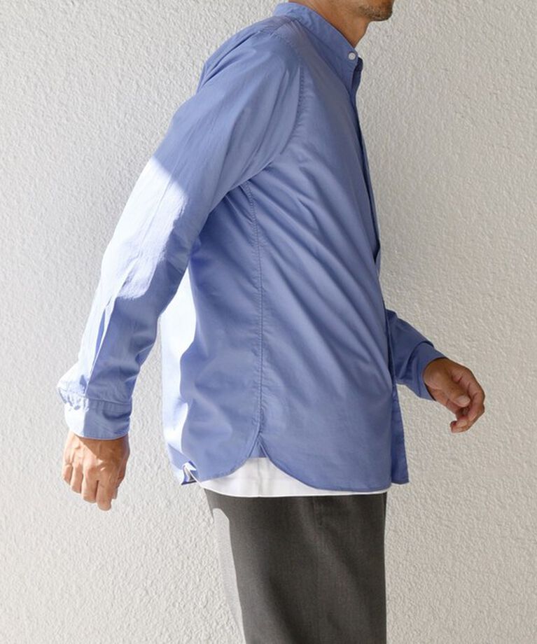 SHIPS any「SHIPS any: ストライプ / ソリッド リラックス バンドカラー シャツ 25SS◇」|シャツ・ブラウス|