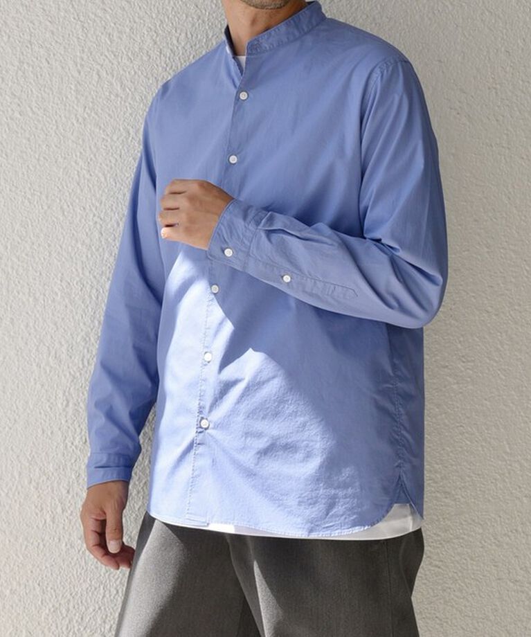 SHIPS any「SHIPS any: ストライプ / ソリッド リラックス バンドカラー シャツ 25SS◇」|シャツ・ブラウス|