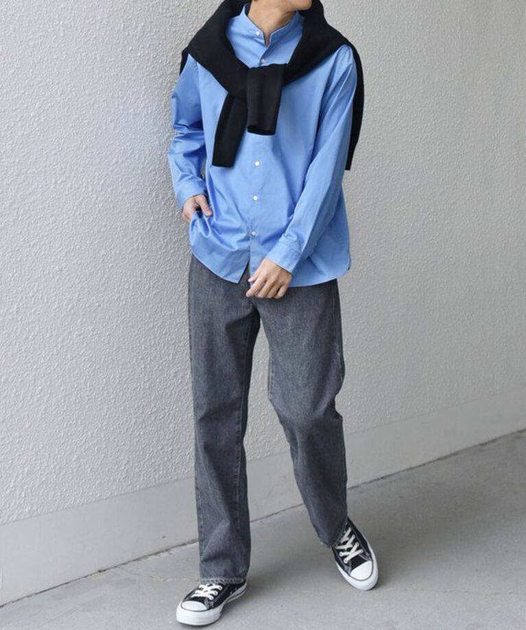 SHIPS any「SHIPS any: ストライプ / ソリッド リラックス バンドカラー シャツ 25SS◇」|シャツ・ブラウス|