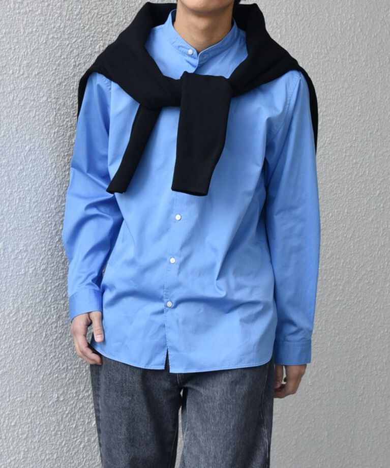 SHIPS any「SHIPS any: ストライプ / ソリッド リラックス バンドカラー シャツ 25SS◇」|シャツ・ブラウス|