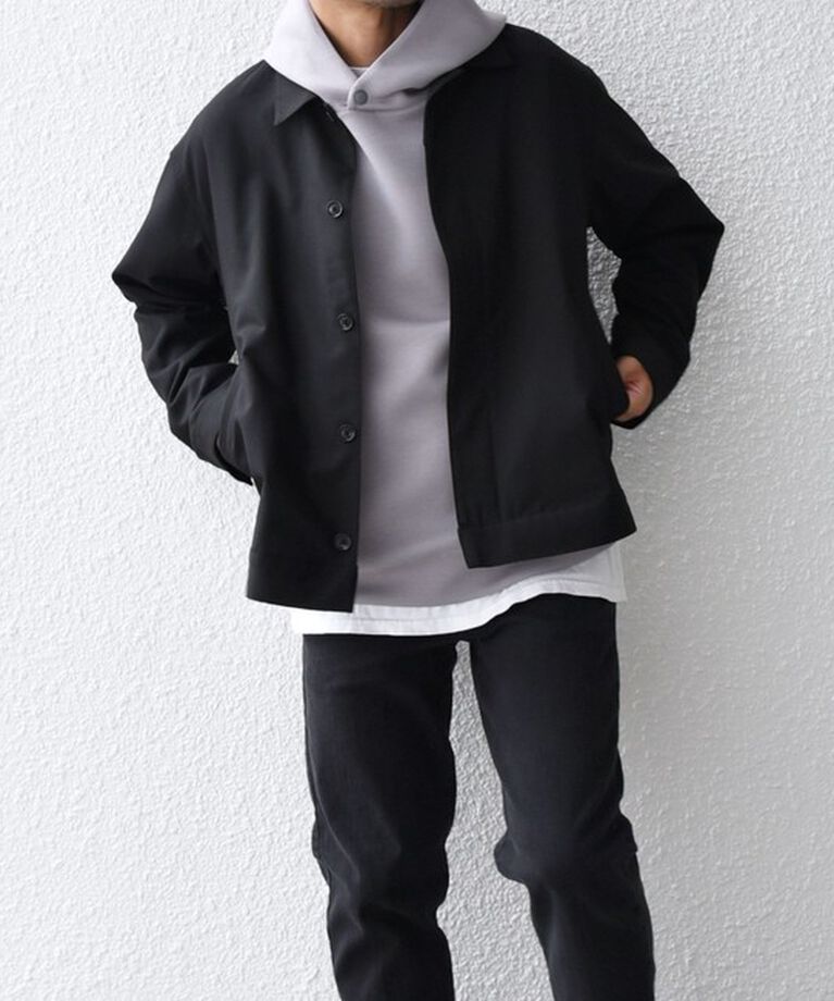 SHIPS any「SHIPS any: 〈手洗い可能〉 ショート ブルゾン 24FW◇」|ブルゾン・スタジャン|ブラック