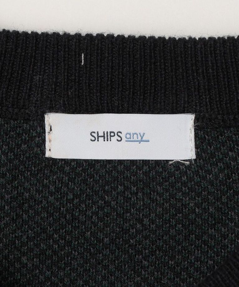 SHIPS any「SHIPS any: 〈手洗い可能〉コットン カシミヤ アーガイル チェック クルーネック ニット◇」|ニット・セーター|