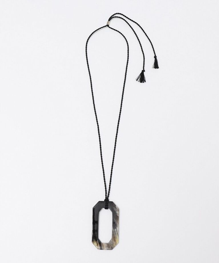 SHIPS「SHIPS: HORN OCTAGONAL NECKLACE」|ネックレス|ブラウン