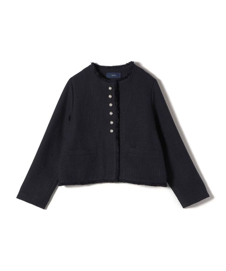 SHIPS for women「〈セレモニー対応可〉スラブ ツイード ノーカラー ジャケット（セットアップ対応）」|ノーカラージャケット|