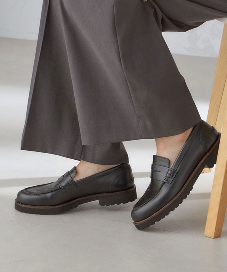 SHIPS for women「PASCUCCI:ワイド ローファー◇」|ローファー|ブラック