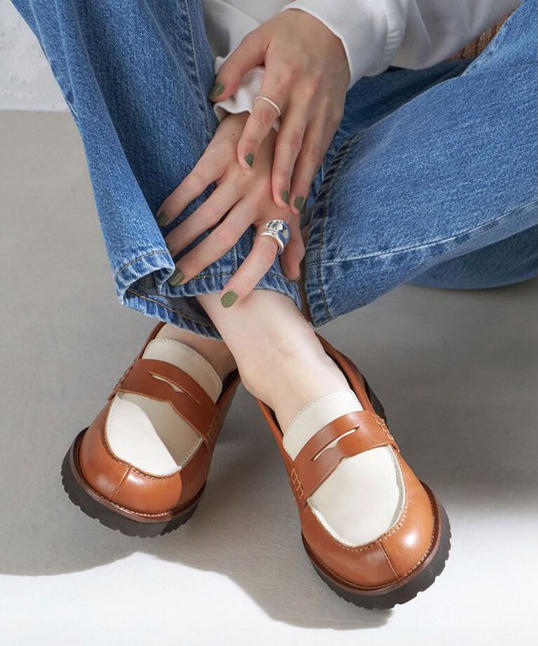 SHIPS for women「PASCUCCI:ワイド ローファー◇」|ローファー|キャメル