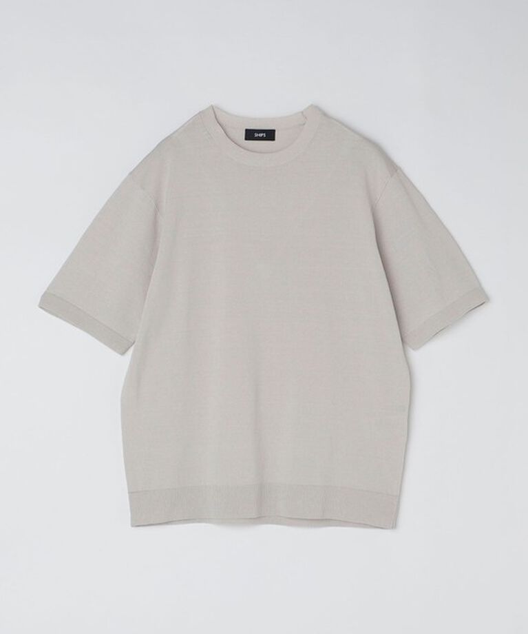 SHIPS「SHIPS: 〈手洗い可能〉 14ゲージ TEXBRID(R) リネン ニット Tシャツ」|ニット・セーター|