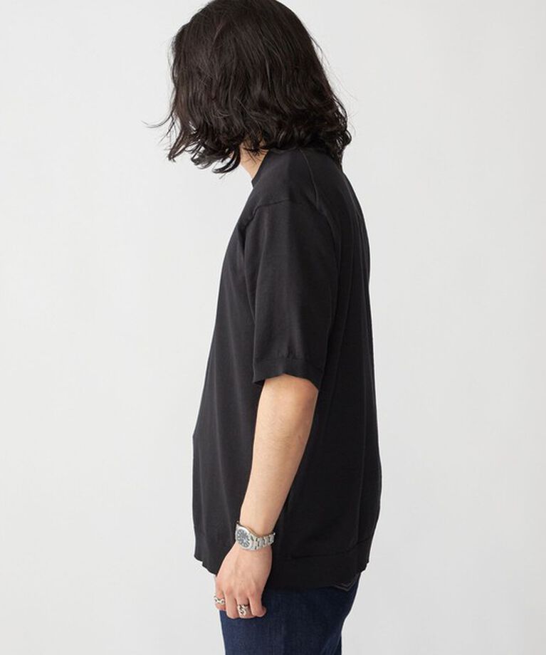 SHIPS「SHIPS: 〈手洗い可能〉 14ゲージ TEXBRID(R) リネン ニット Tシャツ」|ニット・セーター|