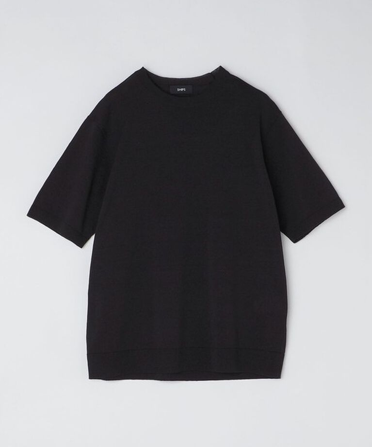 SHIPS「SHIPS: 〈手洗い可能〉 14ゲージ TEXBRID(R) リネン ニット Tシャツ」|ニット・セーター|