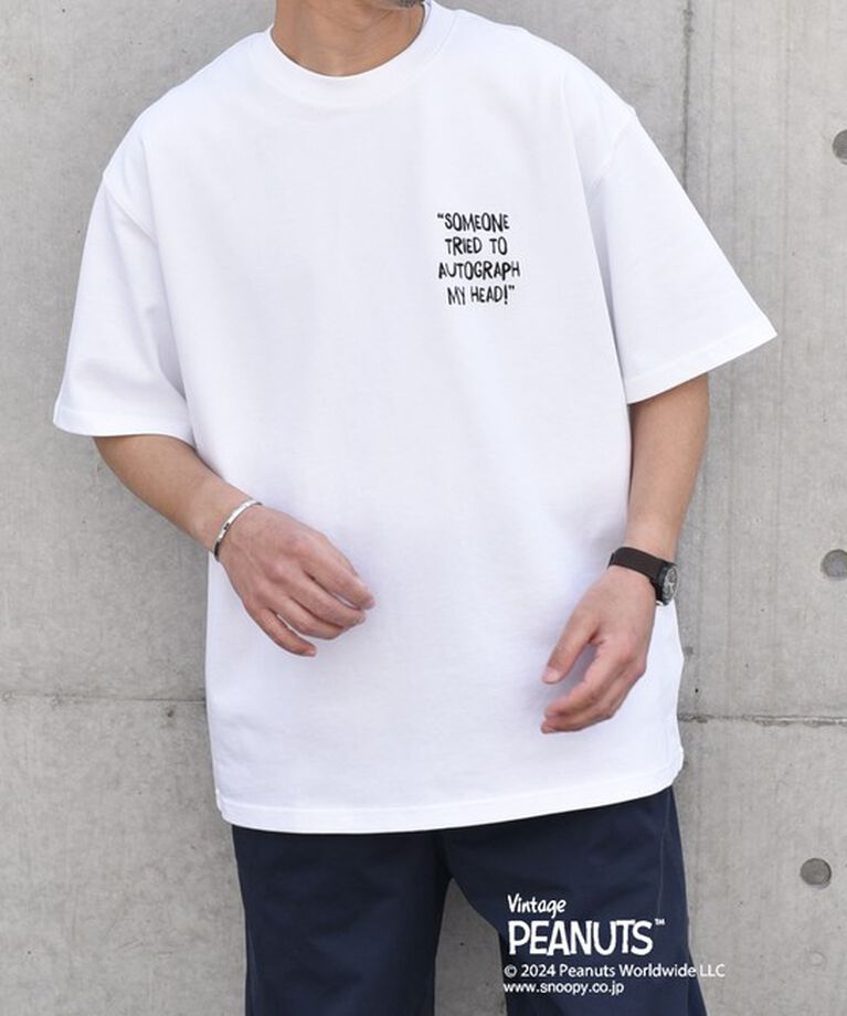 SHIPS any「SHIPS any: SNOOPY コラボ カルチャー グラフィック バック プリント Tシャツ◆」|Tシャツ・カットソー|