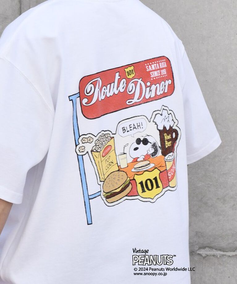 SHIPS any「SHIPS any: SNOOPY コラボ カルチャー グラフィック バック プリント Tシャツ◆」|Tシャツ・カットソー|ホワイト系