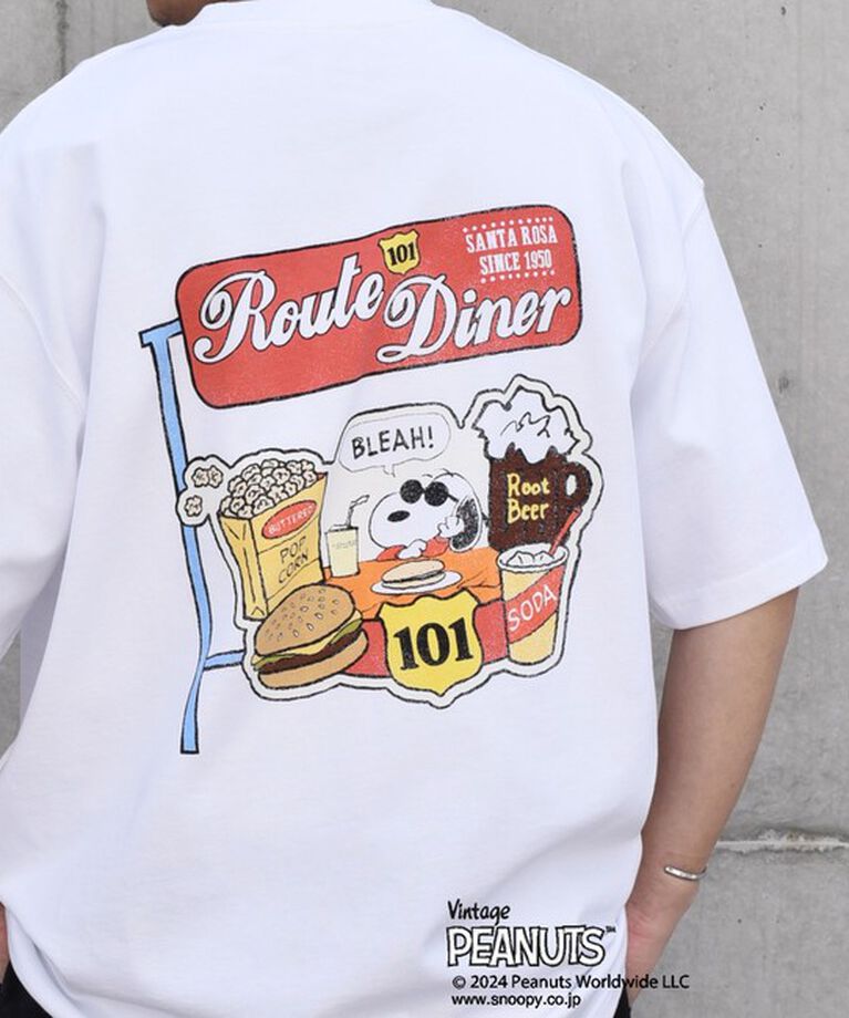 SHIPS any「SHIPS any: SNOOPY コラボ カルチャー グラフィック バック プリント Tシャツ◆」|Tシャツ・カットソー|