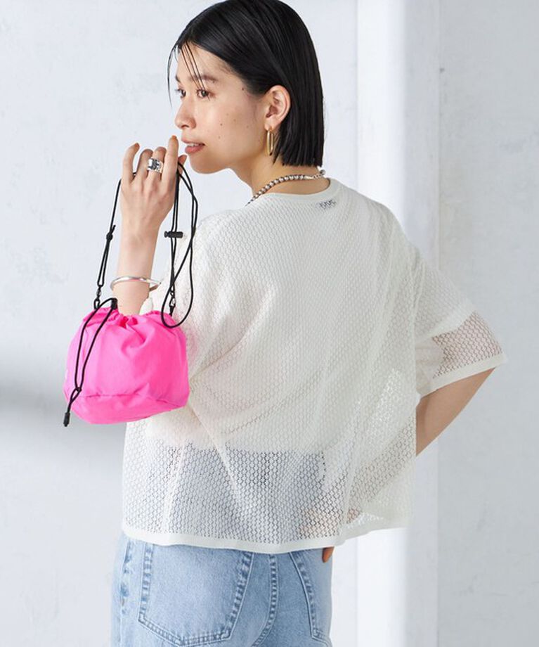 SHIPS for women「〈手洗い可能〉メッシュ編 半袖 ニット プルオーバー」|ニット・セーター|
