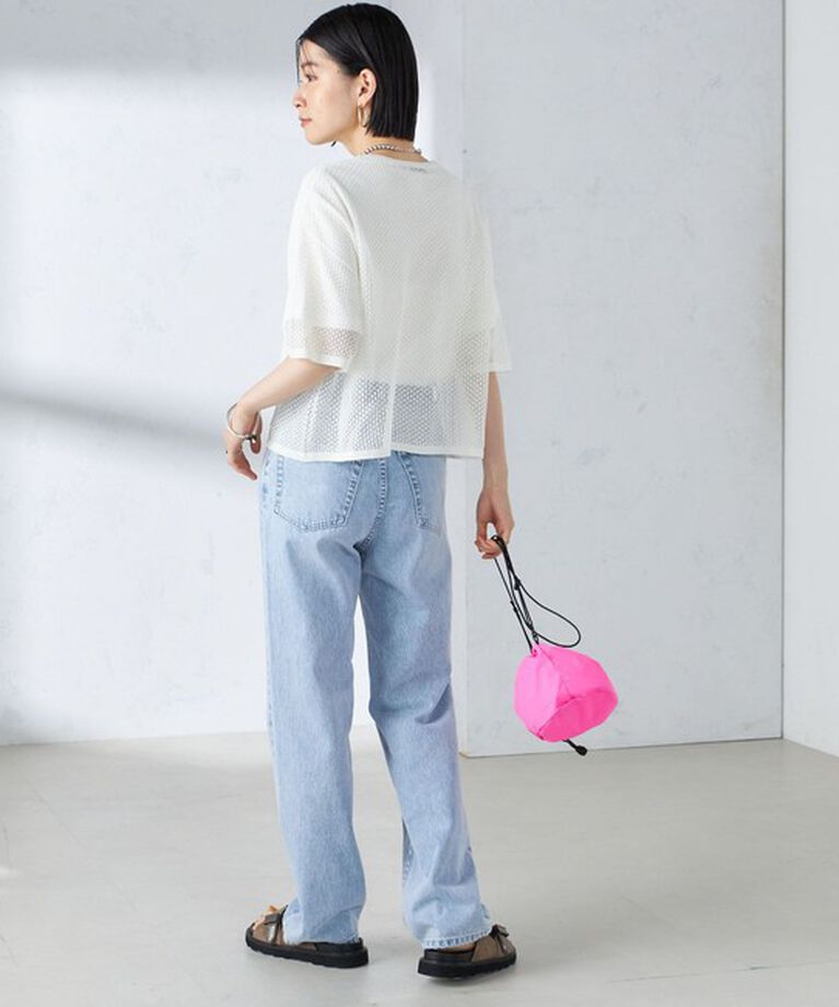SHIPS for women「〈手洗い可能〉メッシュ編 半袖 ニット プルオーバー」|ニット・セーター|