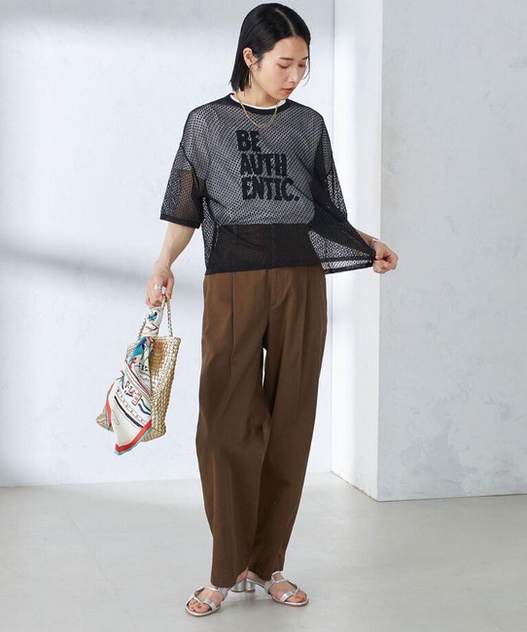 SHIPS for women「〈手洗い可能〉メッシュ編 半袖 ニット プルオーバー」|ニット・セーター|
