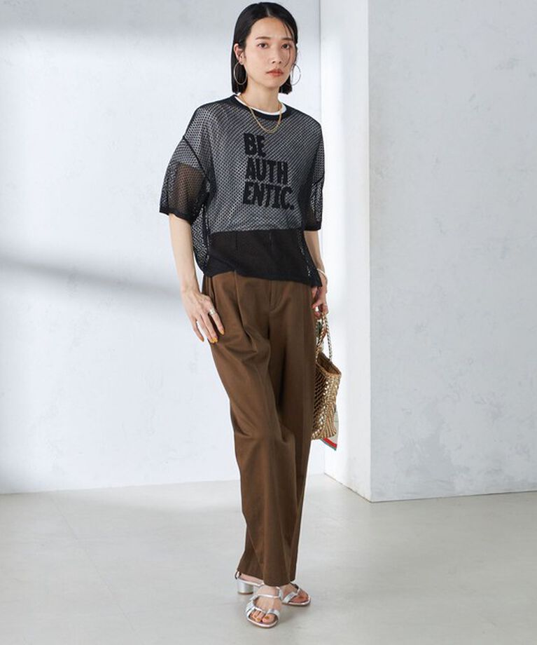 SHIPS for women「〈手洗い可能〉メッシュ編 半袖 ニット プルオーバー」|ニット・セーター|