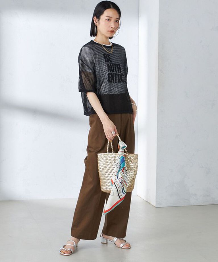 SHIPS for women「〈手洗い可能〉メッシュ編 半袖 ニット プルオーバー」|ニット・セーター|