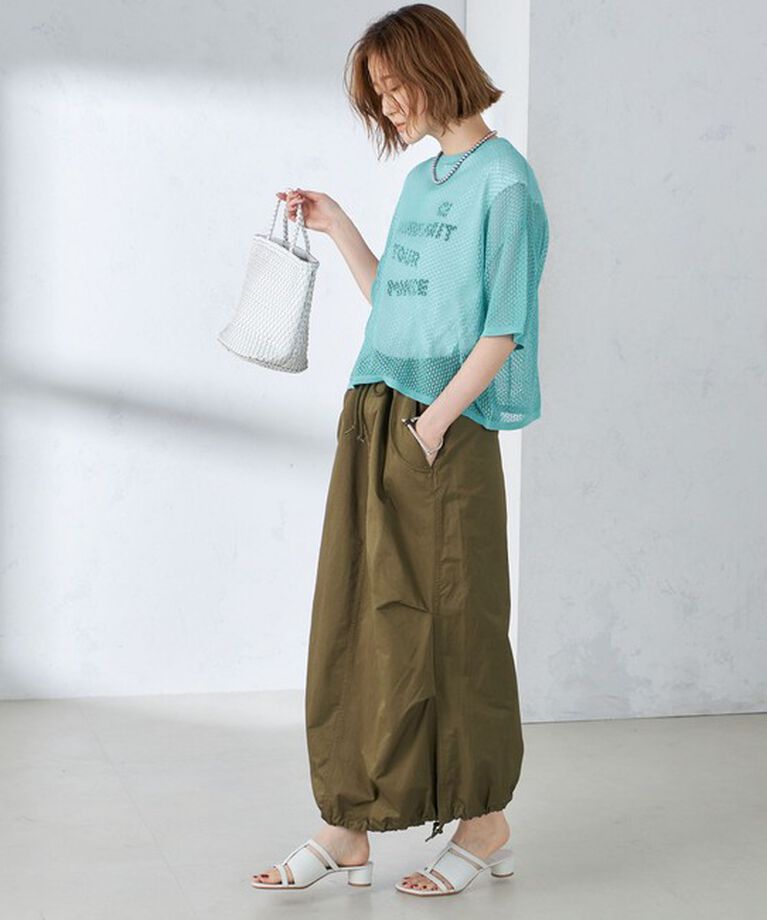 SHIPS for women「〈手洗い可能〉メッシュ編 半袖 ニット プルオーバー」|ニット・セーター|
