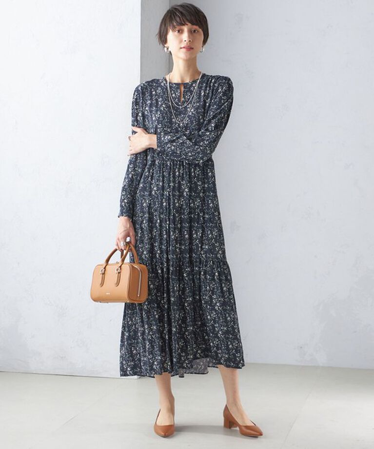 SHIPS for women「ボタニカル・ドット プリント ワンピース」|ワンピース|