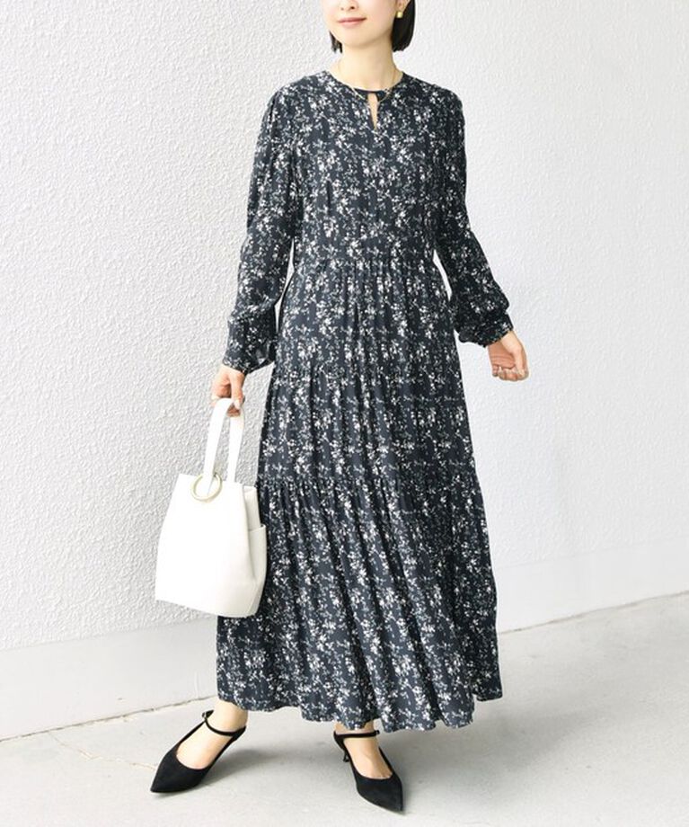 SHIPS for women「ボタニカル・ドット プリント ワンピース」|ワンピース|