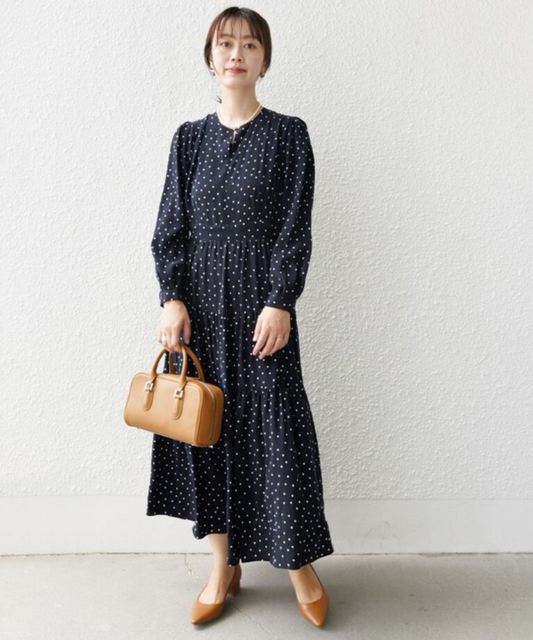 SHIPS for women「ボタニカル・ドット プリント ワンピース」|ワンピース|
