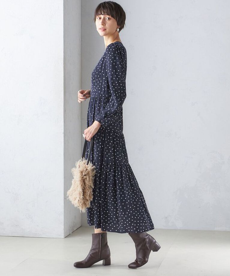 SHIPS for women「ボタニカル・ドット プリント ワンピース」|ワンピース|
