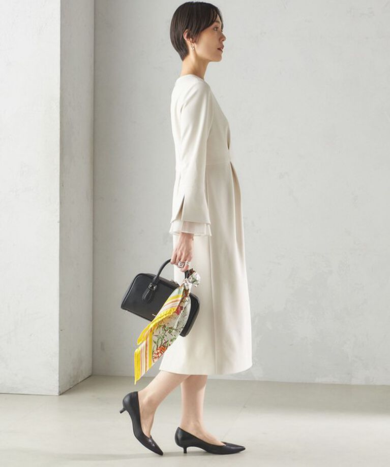 SHIPS for women「〈セレモニー対応可〉重ね着 デザイン ダブル クロス ワンピース」|ワンピース|
