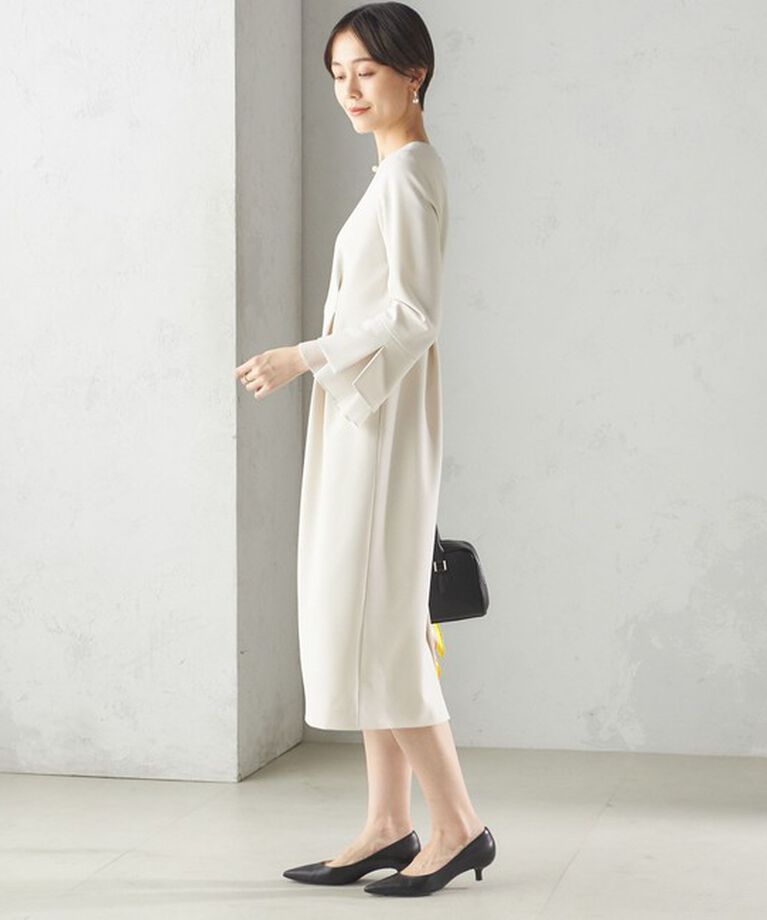 SHIPS for women「〈セレモニー対応可〉重ね着 デザイン ダブル クロス ワンピース」|ワンピース|
