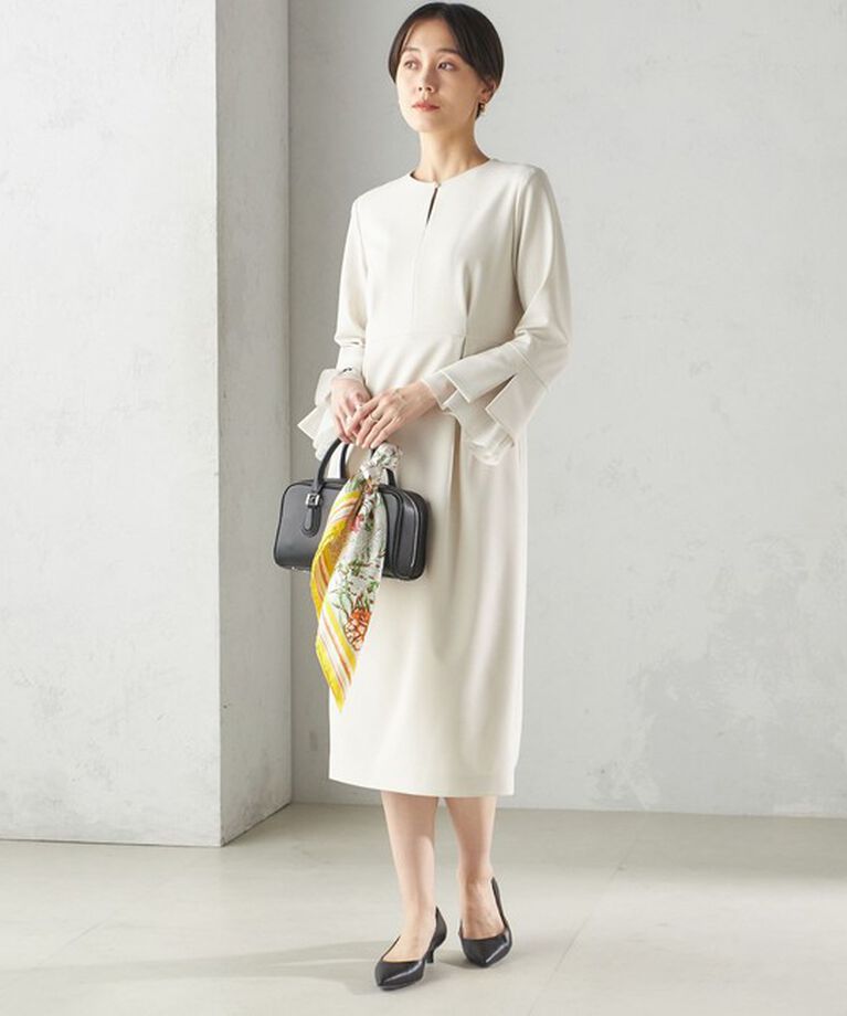 SHIPS for women「〈セレモニー対応可〉重ね着 デザイン ダブル クロス ワンピース」|ワンピース|