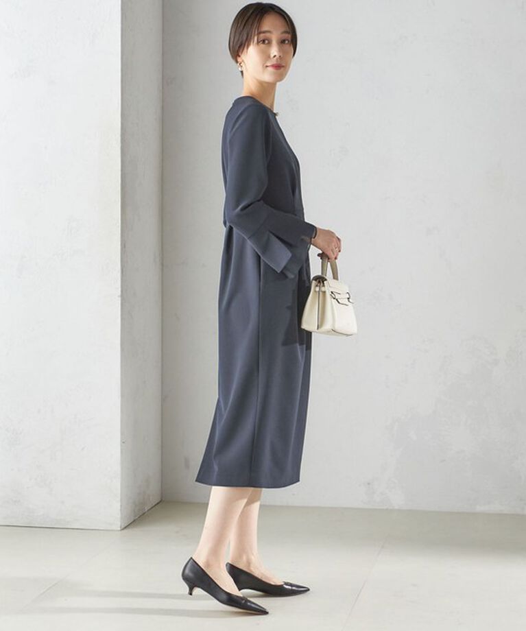 SHIPS for women「〈セレモニー対応可〉重ね着 デザイン ダブル クロス ワンピース」|ワンピース|