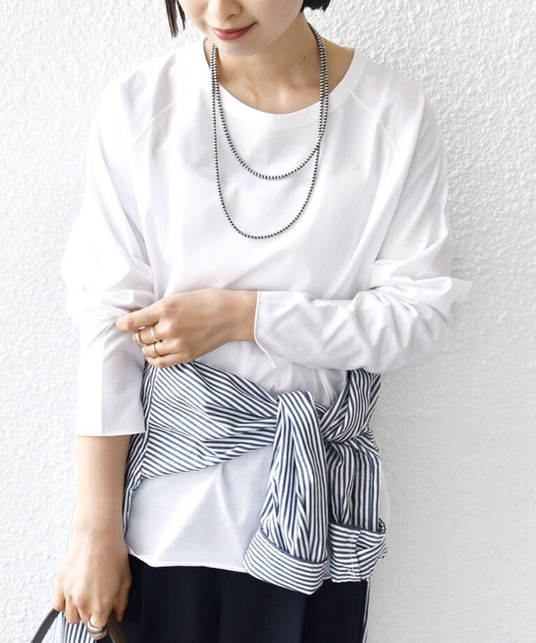 SHIPS for women「〈手洗い可能〉ベースボール TEE」|Tシャツ・カットソー|
