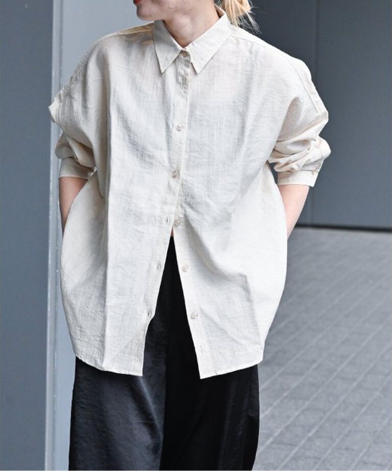 OUTDOOR PRODUCTS Usual Things「レーヨンリネンシャツ」|シャツ・ブラウス|ベージュ