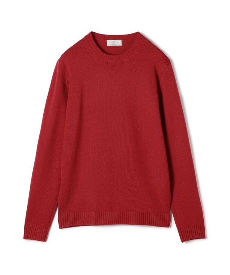 TOMORROWLAND MENS「TOMORROWLAND TRICOT メリノベーシック クルーネックプルオーバー」|ニット・セーター|37 ダークレッド