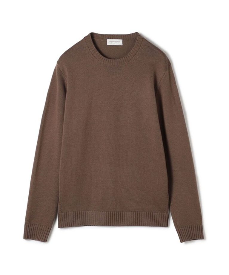TOMORROWLAND MENS「TOMORROWLAND TRICOT メリノベーシック クルーネックプルオーバー」|ニット・セーター|45 キャメル