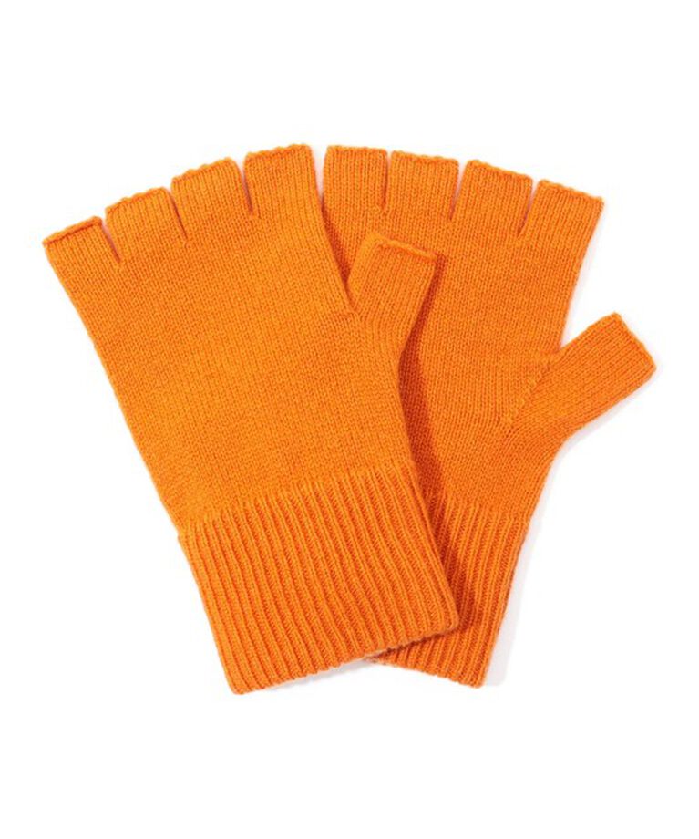 GALERIE VIE「GALERIE VIE スコットランドカシミヤニットグローブ」|手袋|25 オレンジ
