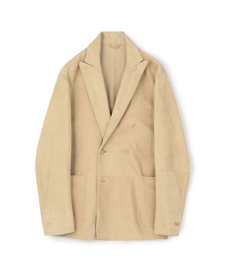 TOMORROWLAND MENS「【別注】EMMETI ゴートスエード ダブルブレステッド6Bジャケット DARMAZIO」|テーラードジャケット|43 ベージュ