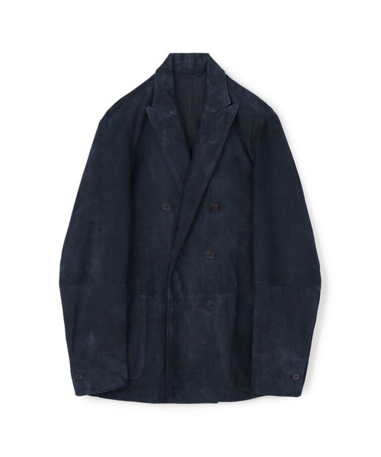TOMORROWLAND MENS「【別注】EMMETI ゴートスエード ダブルブレステッド6Bジャケット DARMAZIO」|テーラードジャケット|67 ダークブルー
