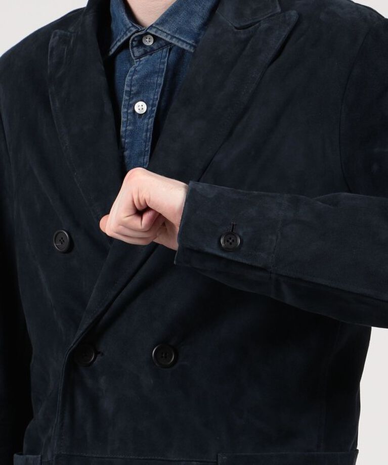TOMORROWLAND MENS「【別注】EMMETI ゴートスエード ダブルブレステッド6Bジャケット DARMAZIO」|テーラードジャケット|