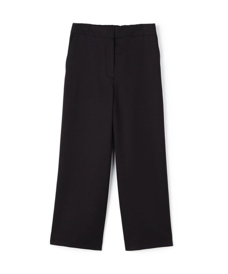 Ballsey「パウダリーストレッチツイル セミワイドパンツ」|その他|17 チャコールグレー