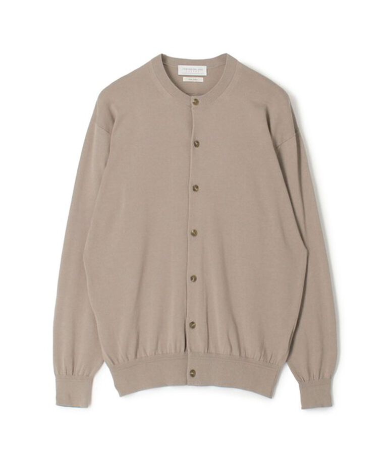 TOMORROWLAND MENS「TOMORROWLAND tricot ギザコットン クルーネックカーディガン」|カーディガン|43 ベージュ