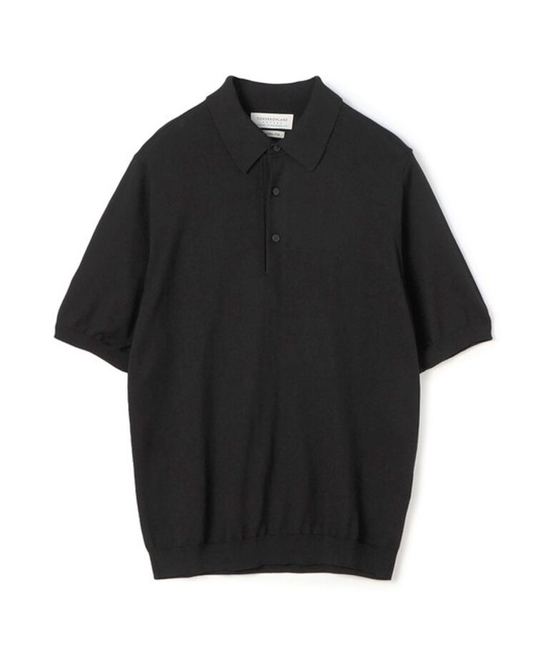 TOMORROWLAND MENS「シルクコットン ニットポロシャツ SESIA」|ニット・セーター|19 ブラック