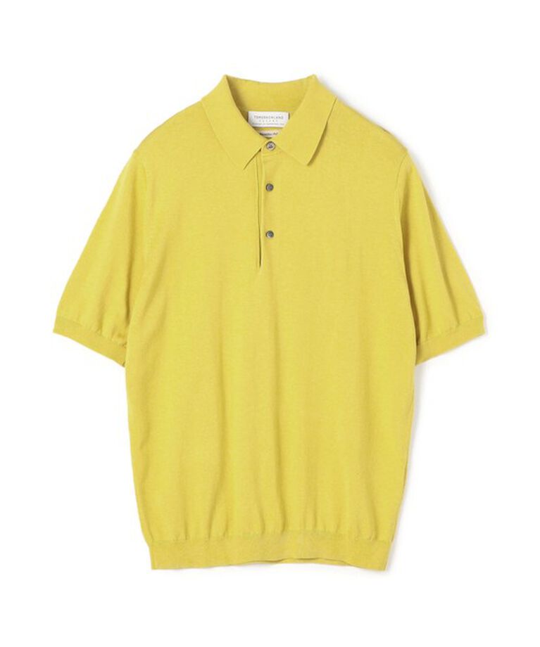 TOMORROWLAND MENS「シルクコットン ニットポロシャツ SESIA」|ニット・セーター|23 イエロー