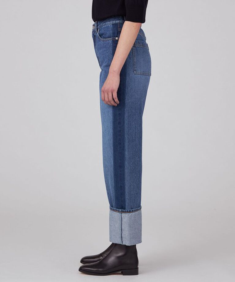 MACPHEE「コットンデニム ストレートパンツ」|デニム|
