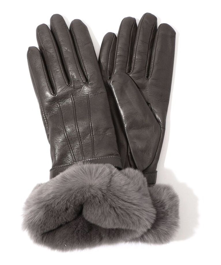 TOMORROWLAND GOODS「Gloves  ファーグローブ」|手袋|17 チャコールグレー